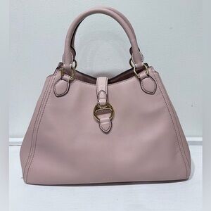 Lauren Ralph Lauren Pink Satchel Leather Gold Hardware Shoulder Bag